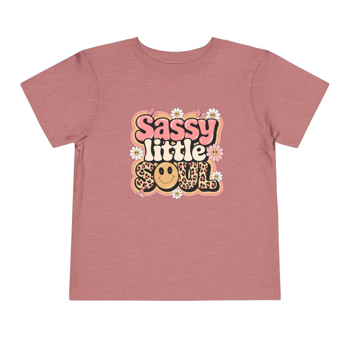 Toddler Tee — "Sassy Little Soul" Retro Flower Power Graphic
