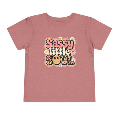 Toddler Tee — "Sassy Little Soul" Retro Flower Power Graphic