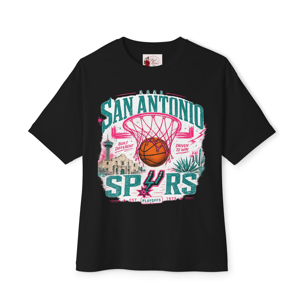 San Antonio Spurs Basketball Tee — Retro Hoop City Graphic