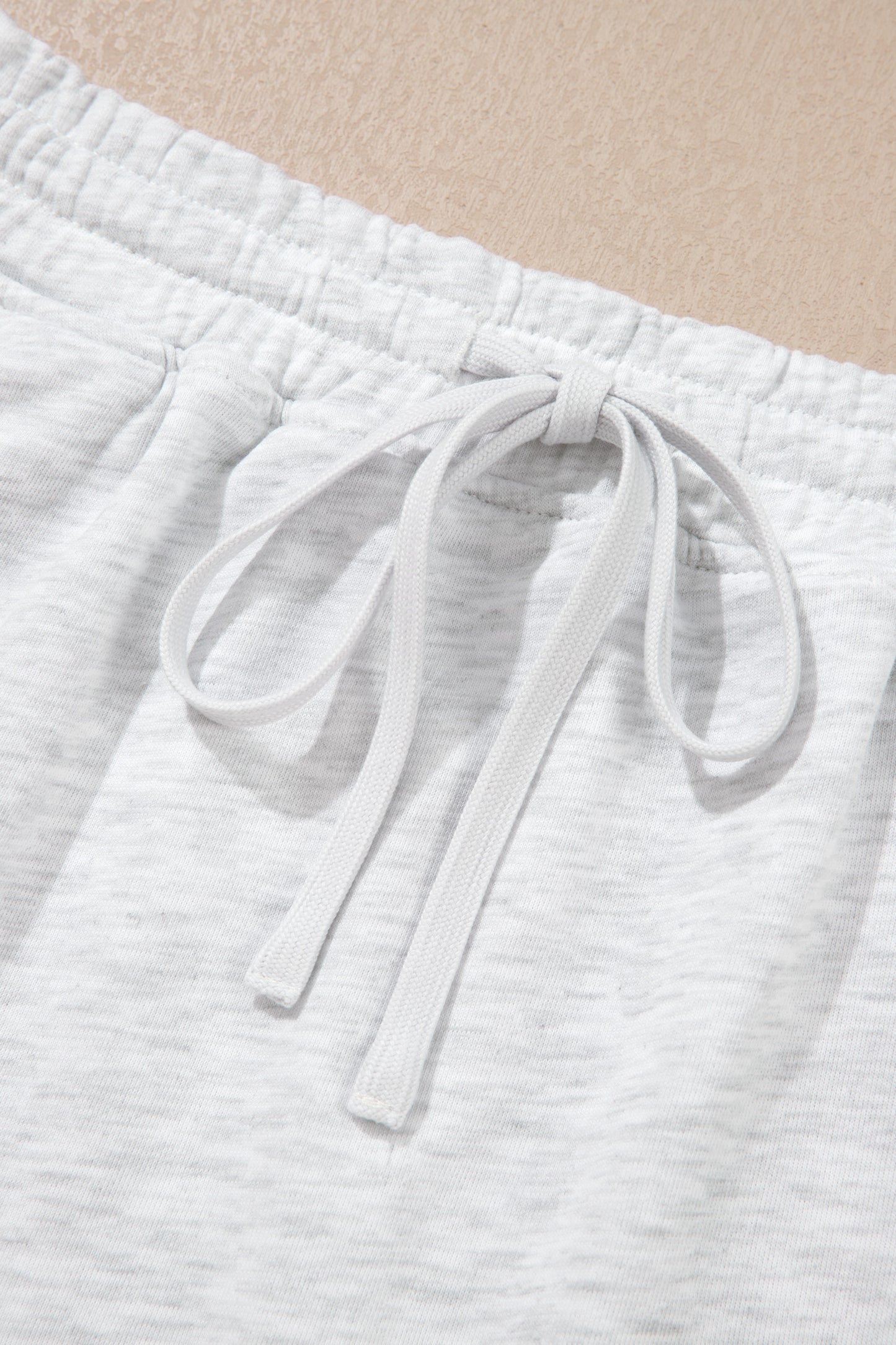 Light Grey Long Sleeve Zip-Up Top Elastic Waist Skort Set